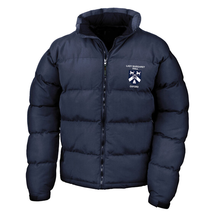 College Classic Embroidered  Puffer Jacket - Navy