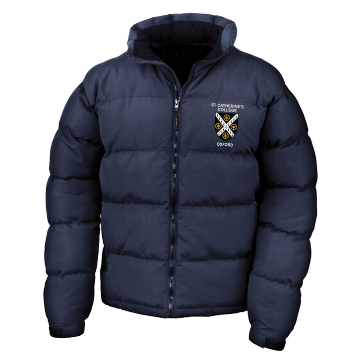College Classic Embroidered  Puffer Jacket - Navy
