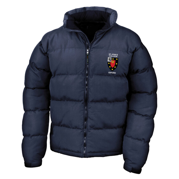 College Classic Embroidered  Puffer Jacket - Navy