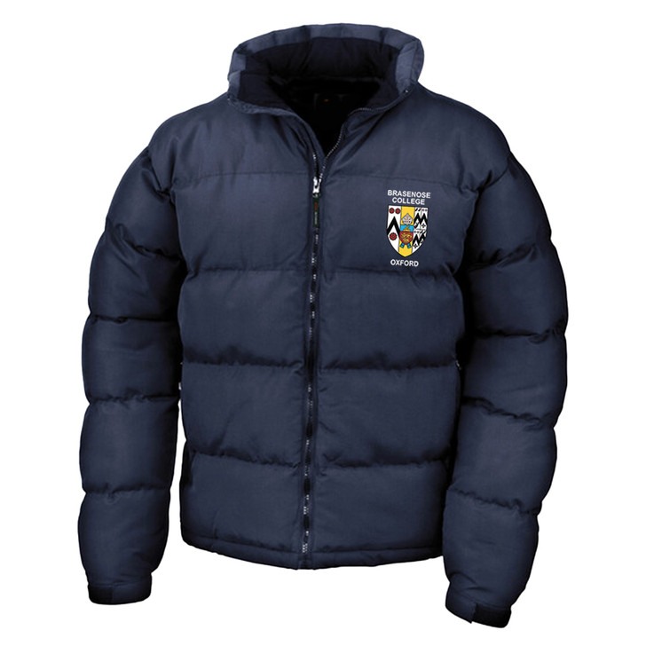 College Classic Embroidered  Puffer Jacket - Navy