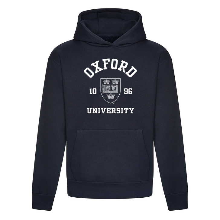 Colleges One Colour Print Hoodie - Navy