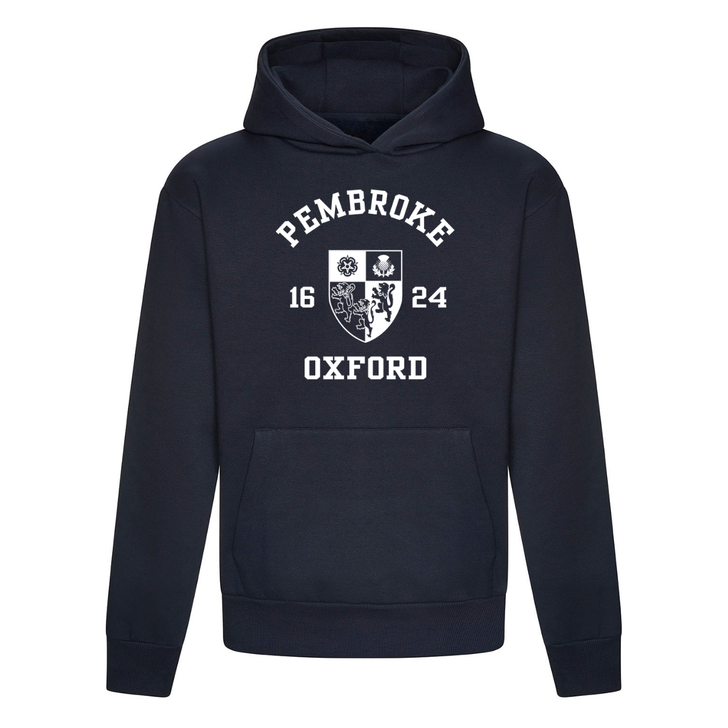 Colleges One Colour Print Hoodie - Navy