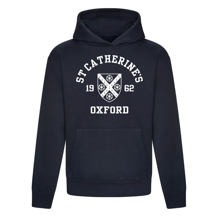 Colleges One Colour Print Hoodie - Navy