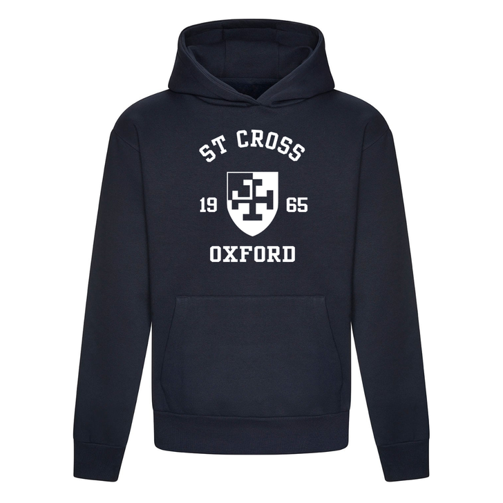 Colleges One Colour Print Hoodie - Navy
