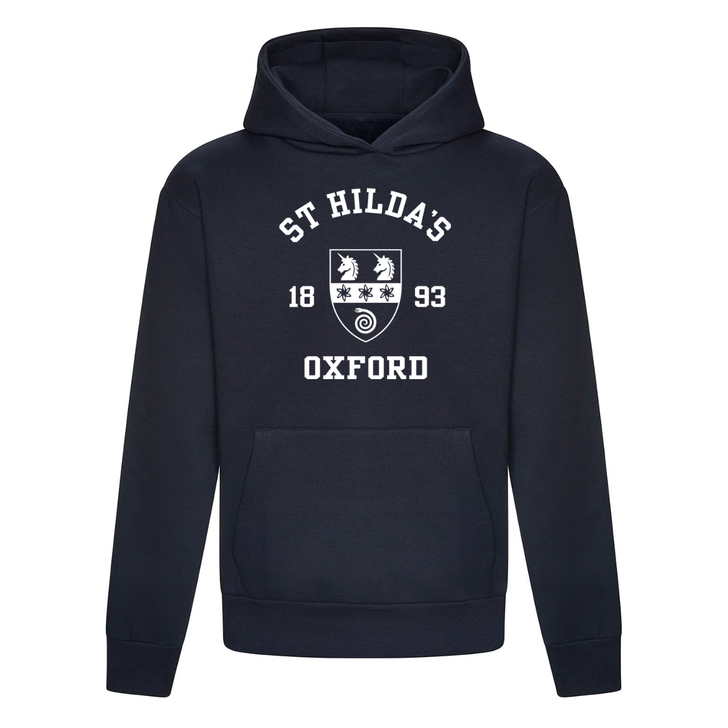 Colleges One Colour Print Hoodie - Navy