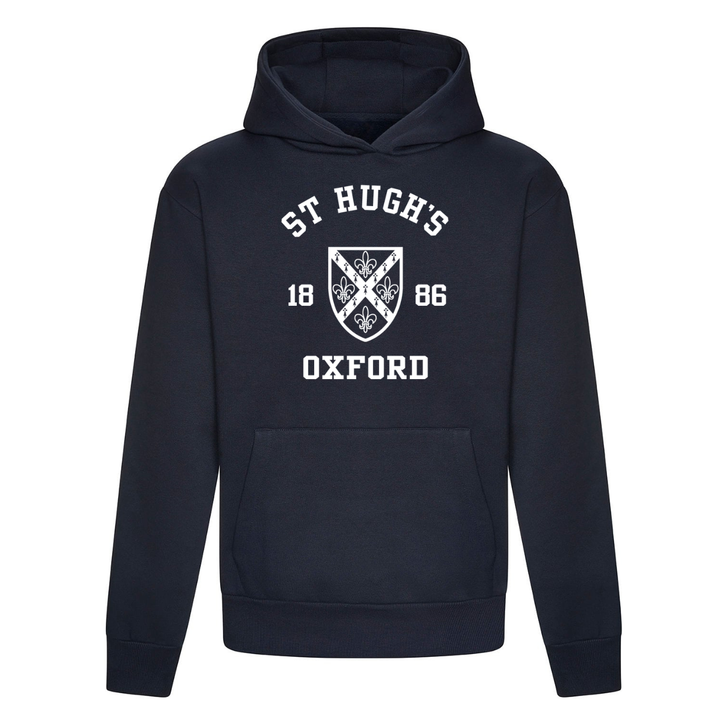 Colleges One Colour Print Hoodie - Navy