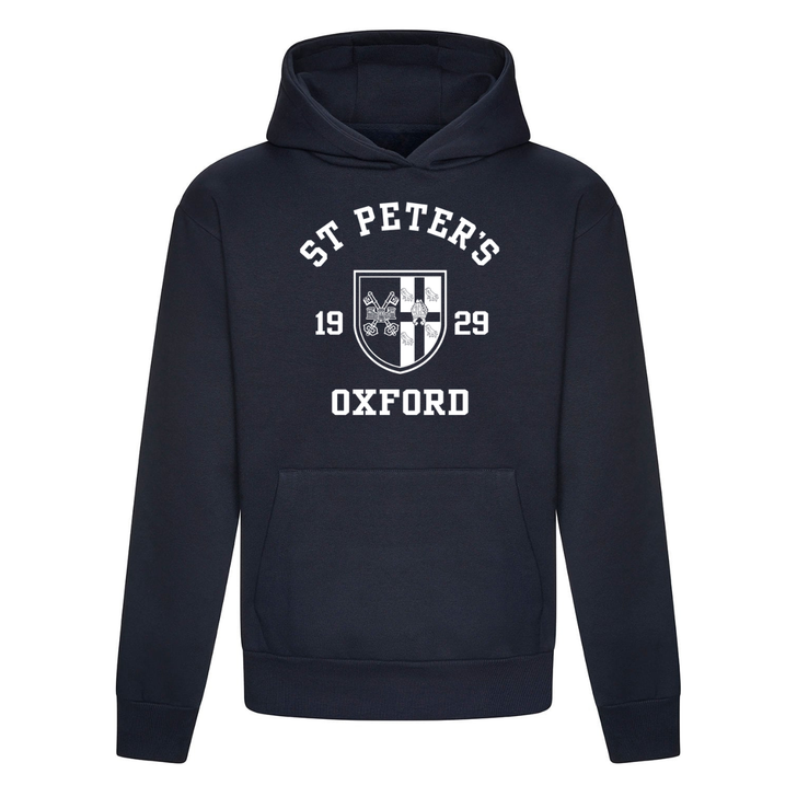 Colleges One Colour Print Hoodie - Navy