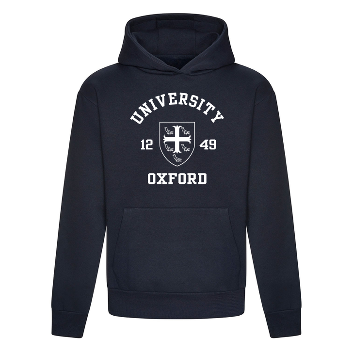 Colleges One Colour Print Hoodie - Navy