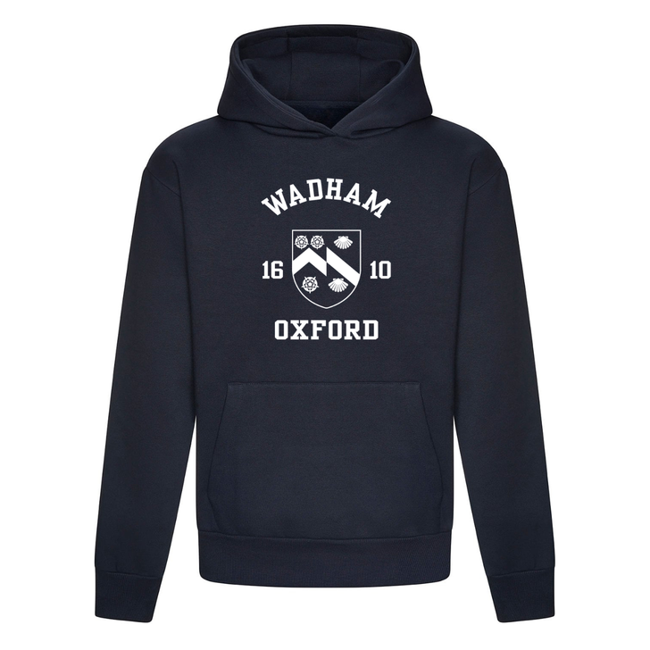 Colleges One Colour Print Hoodie - Navy