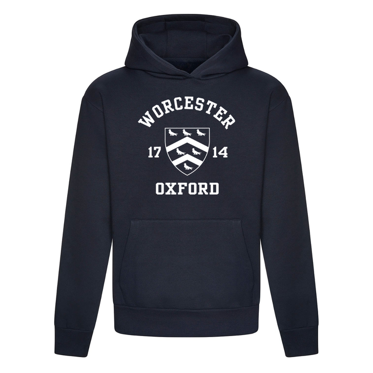Colleges One Colour Print Hoodie - Navy