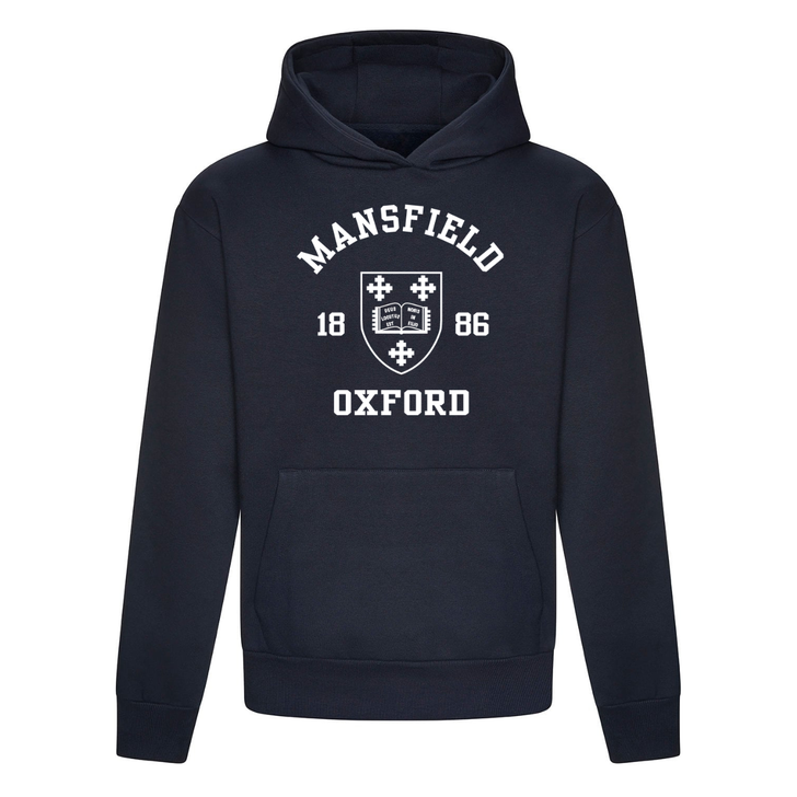 Colleges One Colour Print Hoodie - Navy