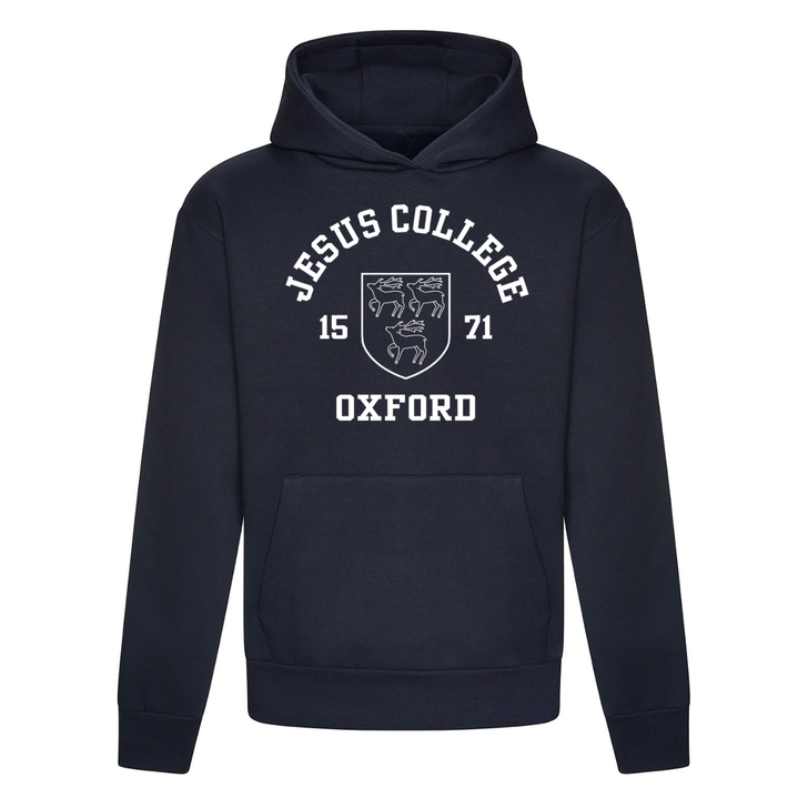 Colleges One Colour Print Hoodie - Navy