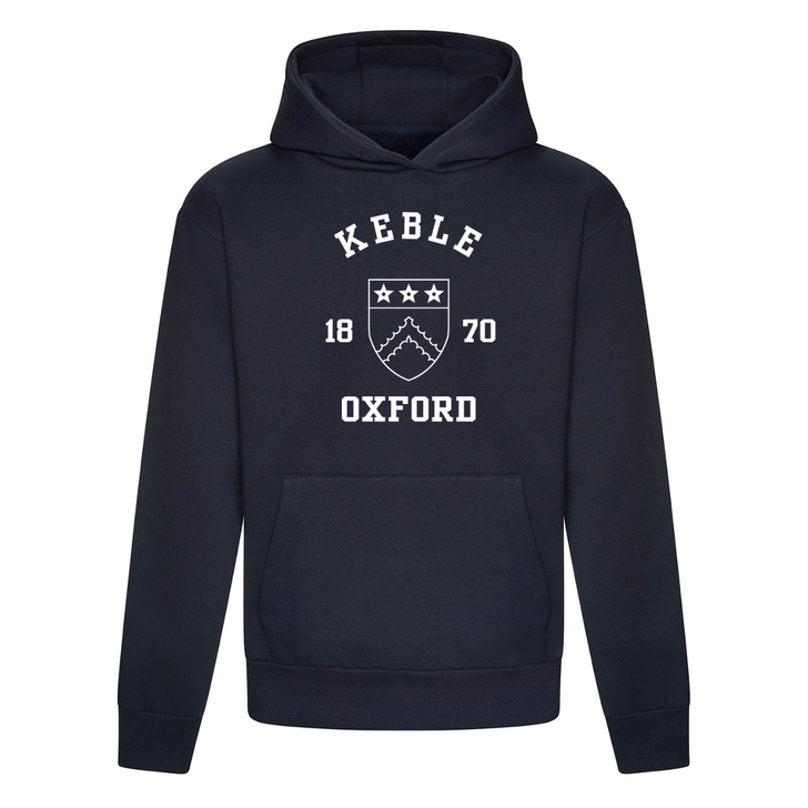 Colleges One Colour Print Hoodie - Navy