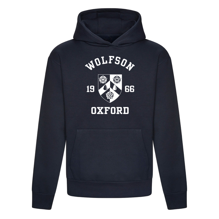 Colleges One Colour Print Hoodie - Navy