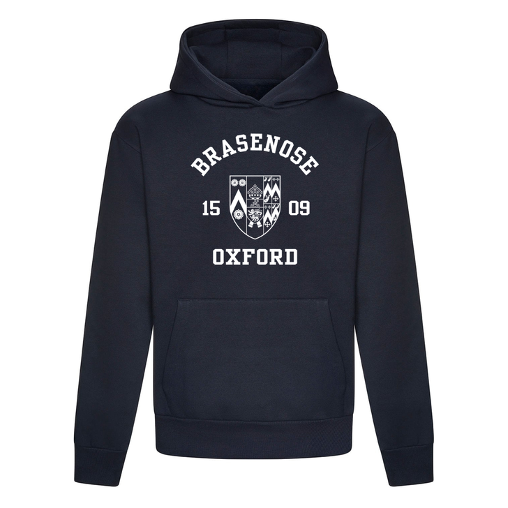 Colleges One Colour Print Hoodie - Navy