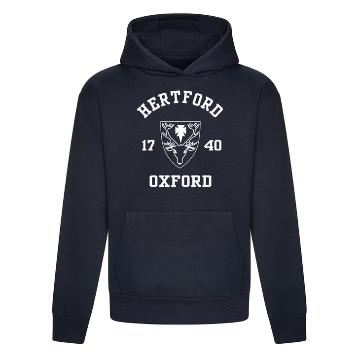 Colleges One Colour Print Hoodie - Navy