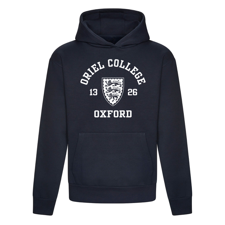 Colleges One Colour Print Hoodie - Navy