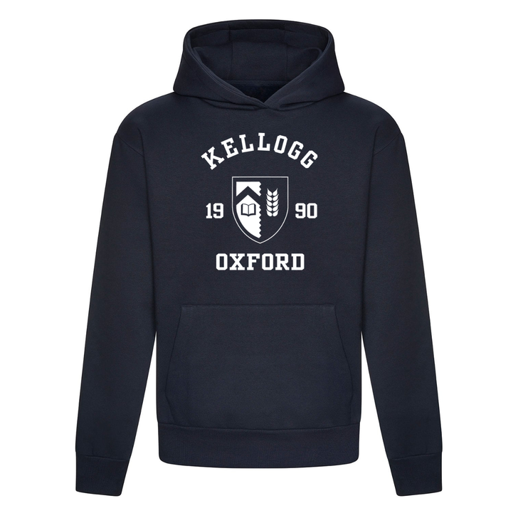 Colleges One Colour Print Hoodie - Navy