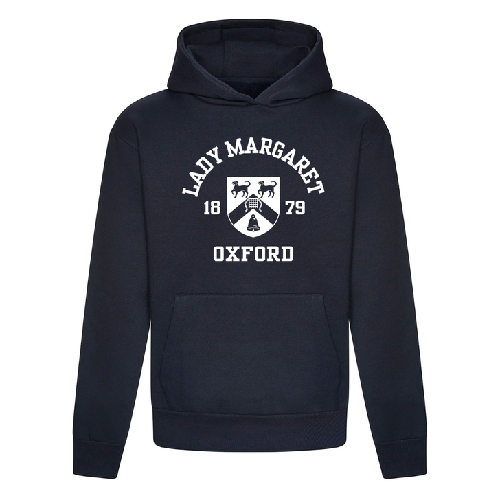 Colleges One Colour Print Hoodie - Navy