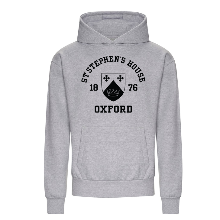 Colleges One Colour Print Hoodie - Grey