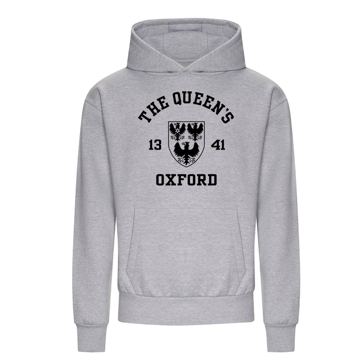 Colleges One Colour Print Hoodie - Grey