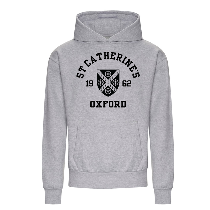 Colleges One Colour Print Hoodie - Grey