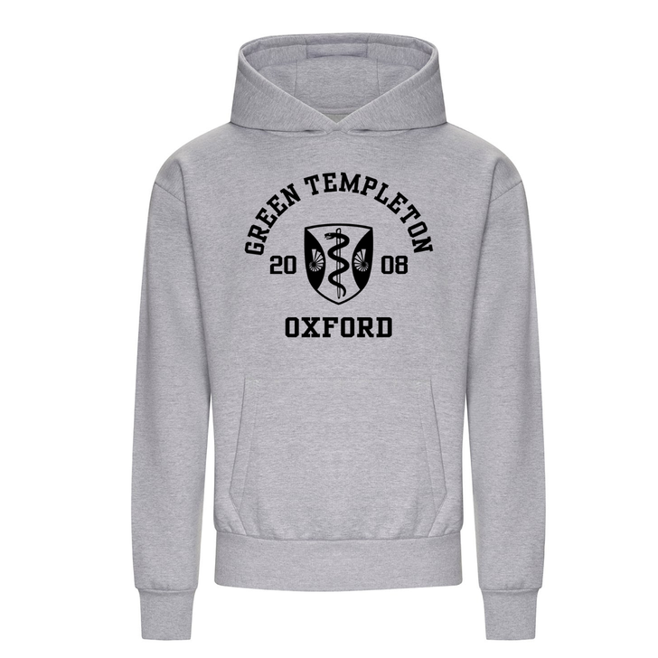 Colleges One Colour Print Hoodie - Grey