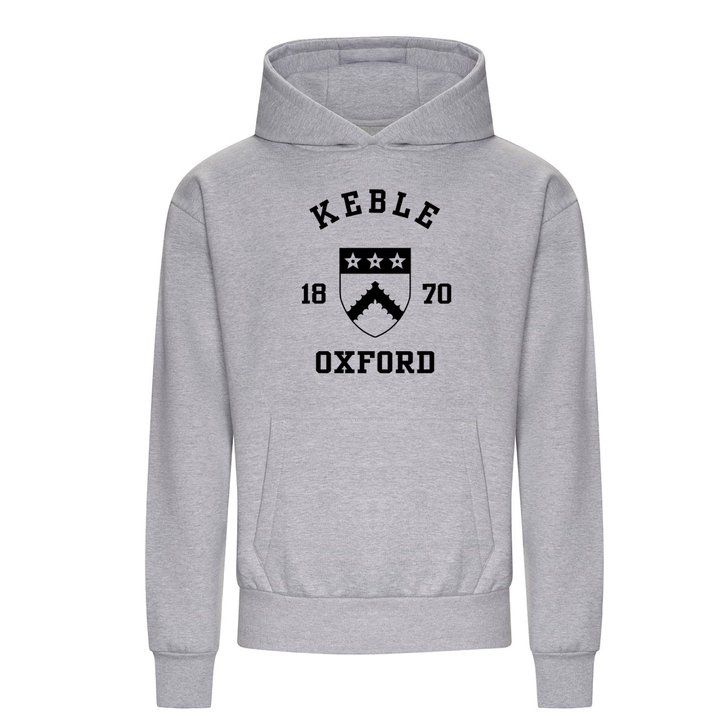 Colleges One Colour Print Hoodie - Grey