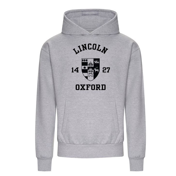 Colleges One Colour Print Hoodie - Grey