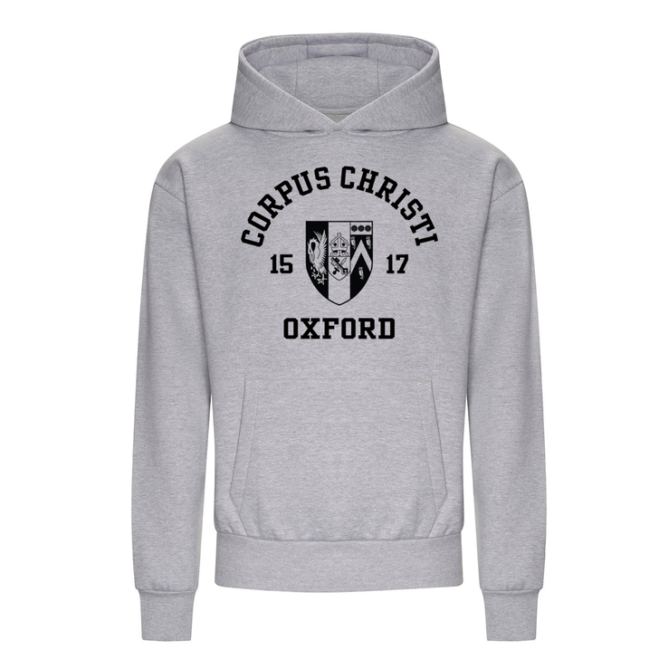 Colleges One Colour Print Hoodie - Grey