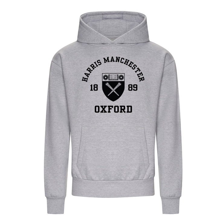 Colleges One Colour Print Hoodie - Grey