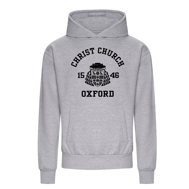 Colleges One Colour Print Hoodie - Grey