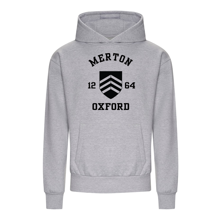 Colleges One Colour Print Hoodie - Grey