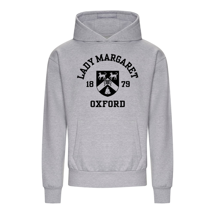 Colleges One Colour Print Hoodie - Grey