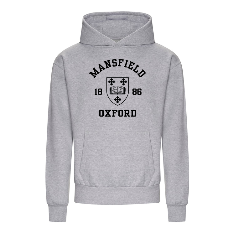 Colleges One Colour Print Hoodie - Grey