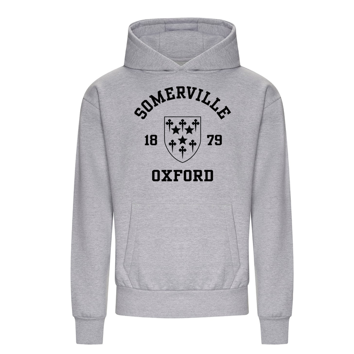 Colleges One Colour Print Hoodie - Grey