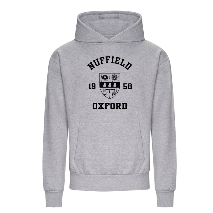 Colleges One Colour Print Hoodie - Grey