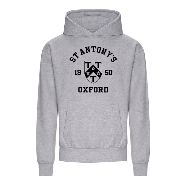 Colleges One Colour Print Hoodie - Grey