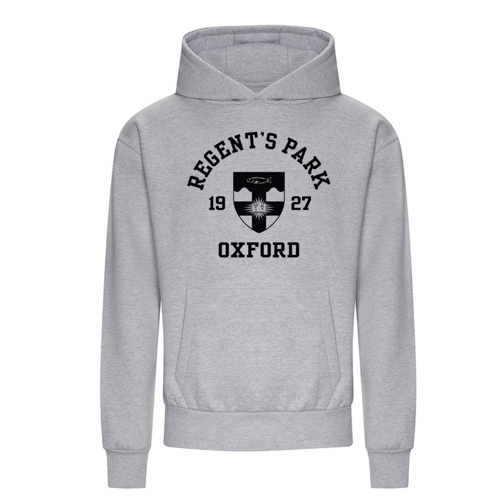 Colleges One Colour Print Hoodie - Grey