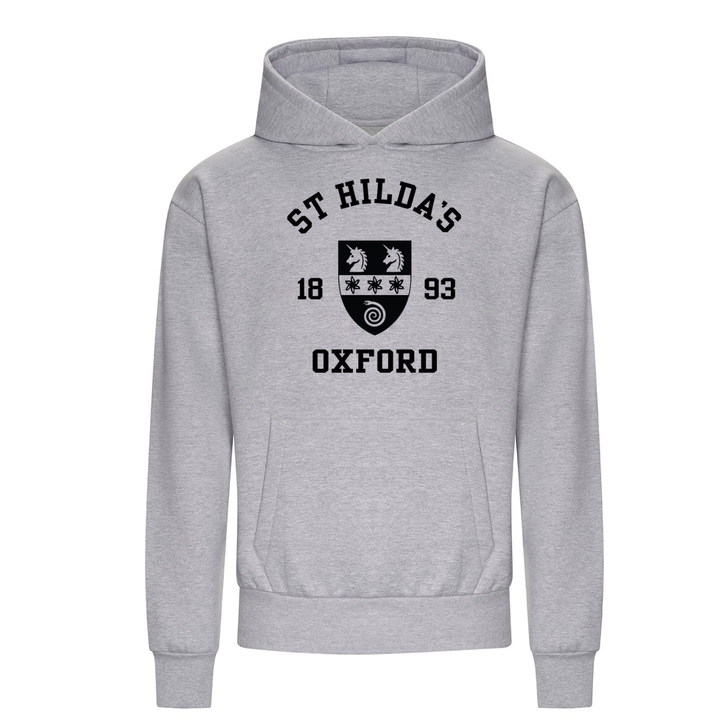 Colleges One Colour Print Hoodie - Grey