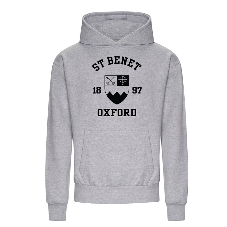 Colleges One Colour Print Hoodie - Grey