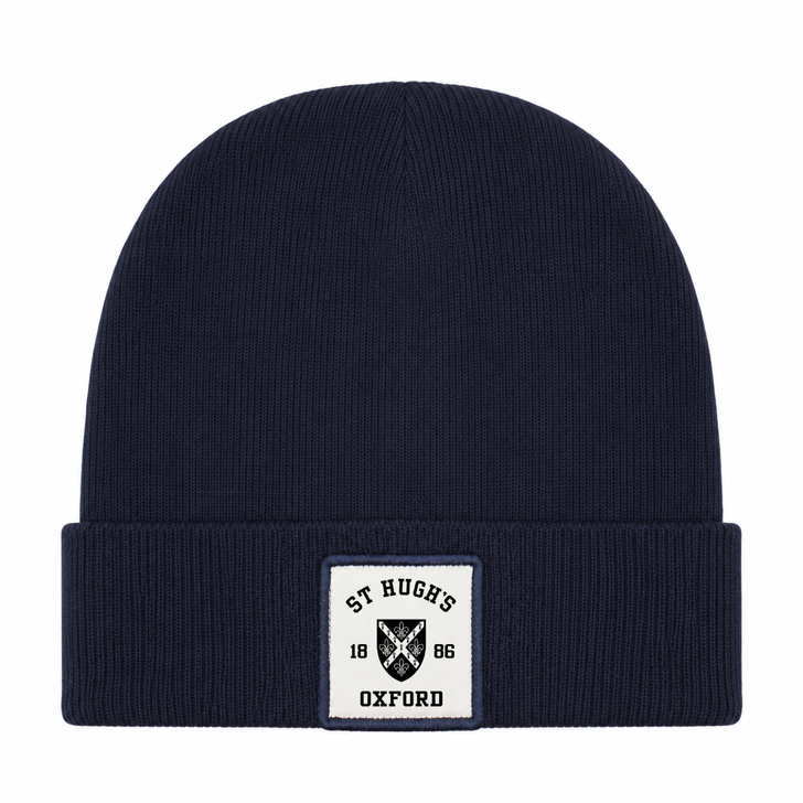 Colleges One Colour Print Patch Beanie - Navy