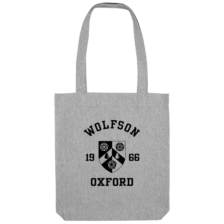 Colleges One Colour Print Patch Tote Bag - Grey