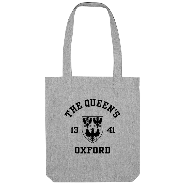 Colleges One Colour Print Patch Tote Bag - Grey