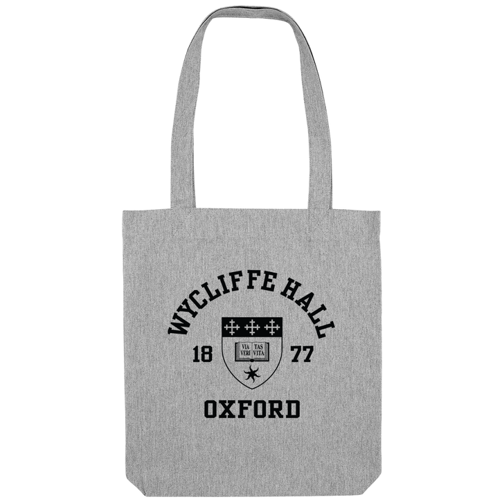 Colleges One Colour Print Patch Tote Bag - Grey