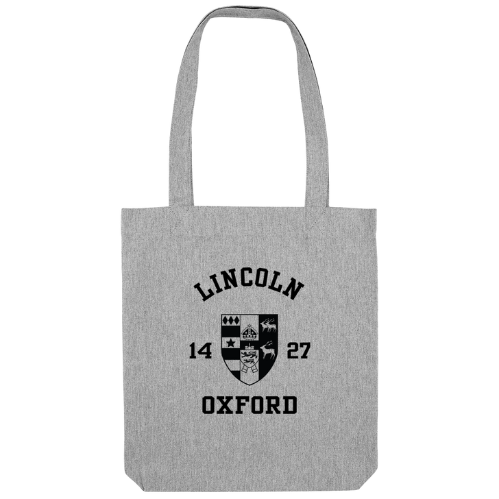 Colleges One Colour Print Patch Tote Bag - Grey