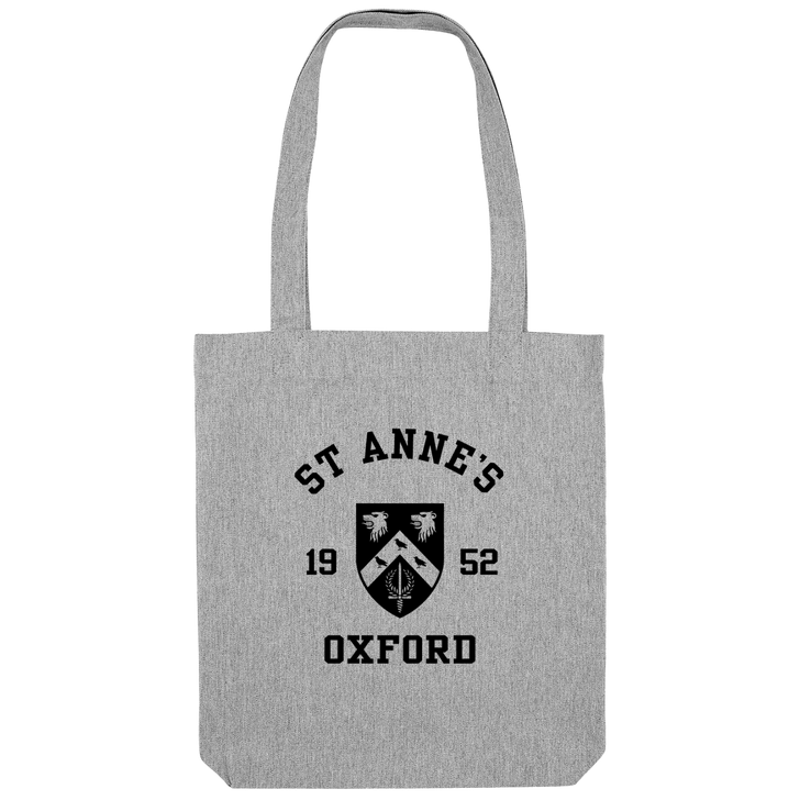 Colleges One Colour Print Patch Tote Bag - Grey