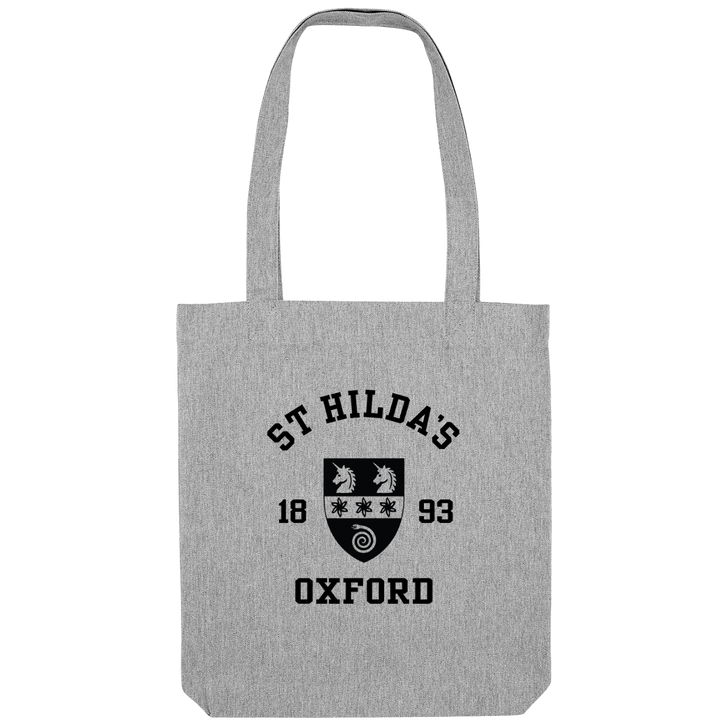 Colleges One Colour Print Patch Tote Bag - Grey