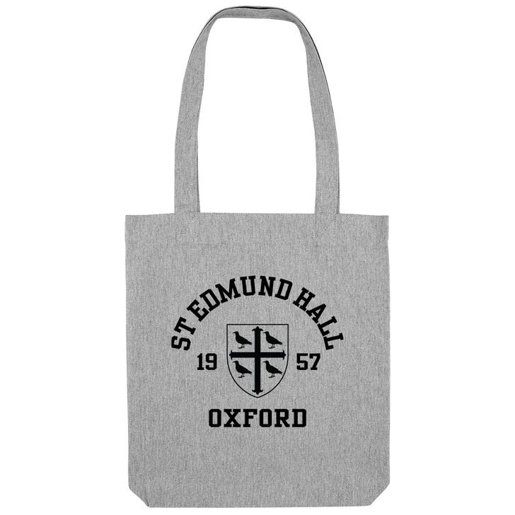 Colleges One Colour Print Patch Tote Bag - Grey