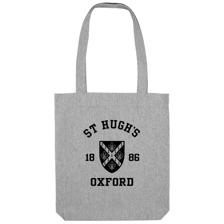 Colleges One Colour Print Patch Tote Bag - Grey